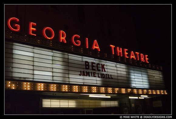 Beck performing live at the Georgia Theatre on June 13, 2006, in Atlanta, Georgia.
