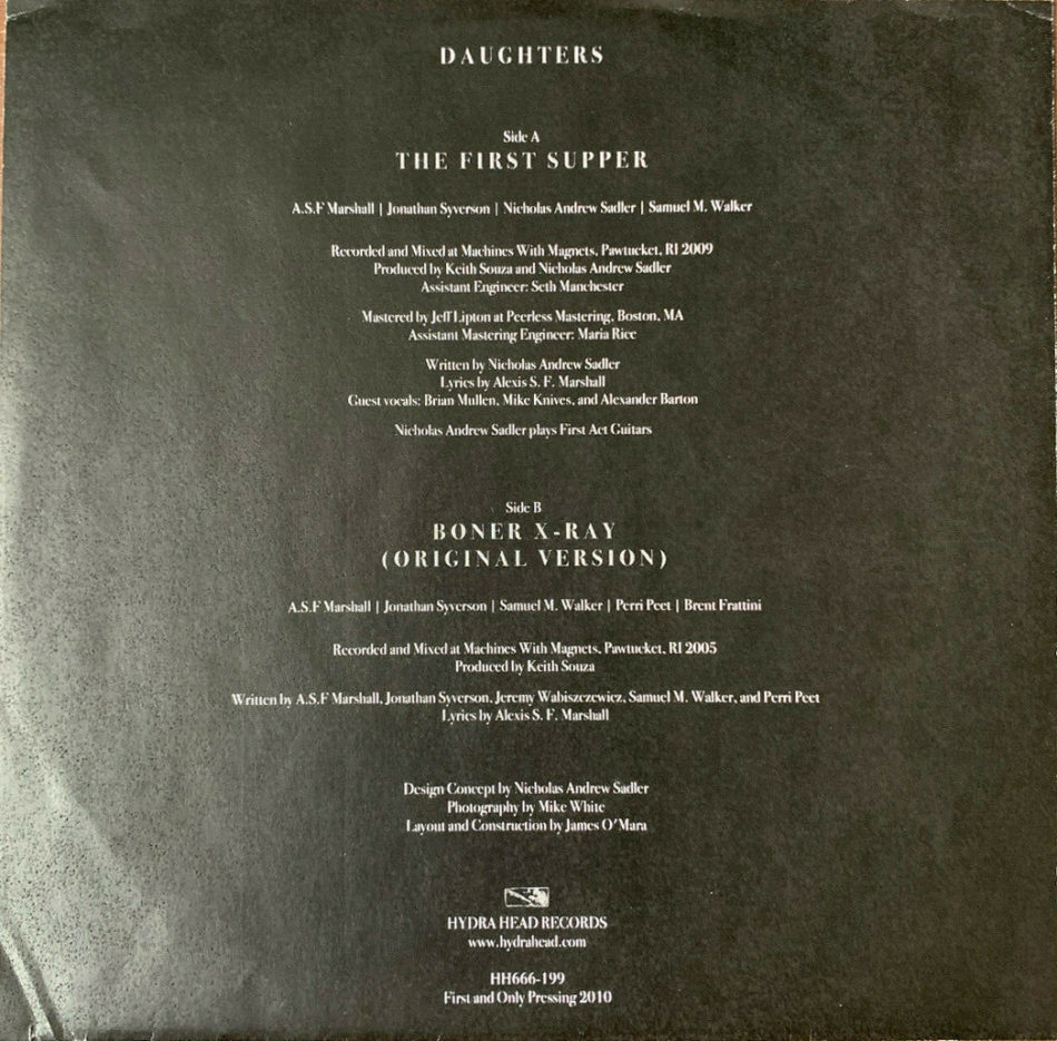 Daughters - The Last Supper (Back)