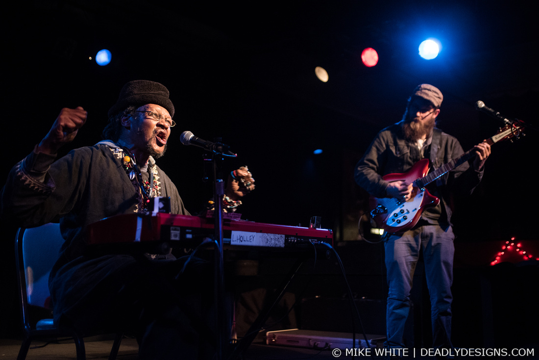 Lonnie Holley performing live at the 40 Watt Club on December 5, 2015 in Athens, Georgia.