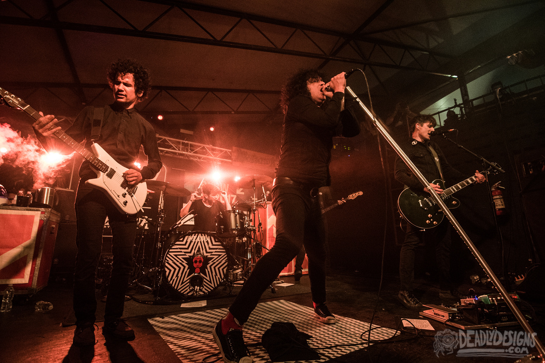 At the Drive-In performing live at Mohawk during SXSW on March 15, 2017, in Austin, Texas.