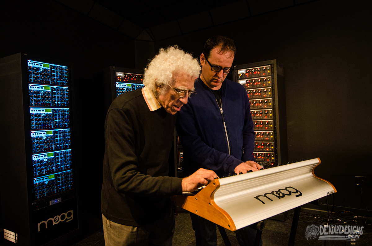 Malcolm Cecil playing the Moog Sub 37 during Moogfest 2014 with DJ Sasha