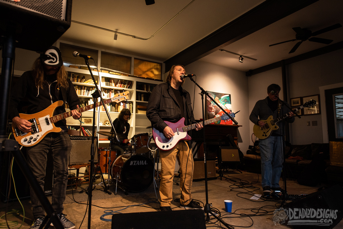 Elf Power performing live during the Plus 1: Athens Book Release Party at Wolfskin on November 13, 2021, in Athens, Georgia.