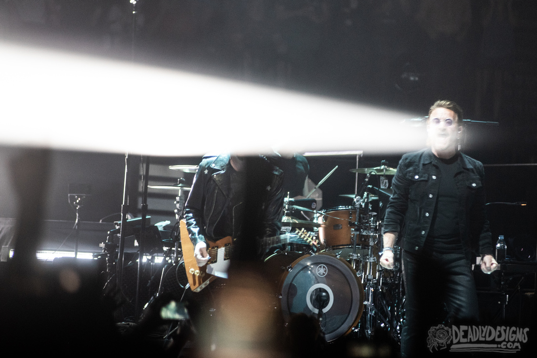 U2 performing live at the Infinite Energy Center during the Experience + Innocence Tour on May 28, 2018, in Duluth, Georgia.