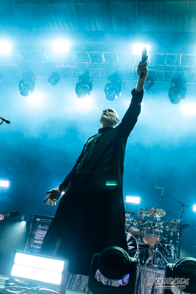 The Smashing Pumpkins performing live at Avondale Brewing Company on May 21, 2022, in Birmingham, Alabama.