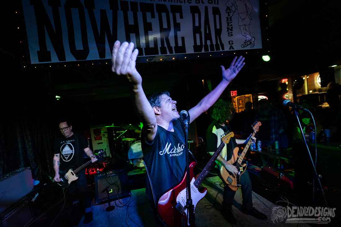 Five Eight performing live at Nowhere bar during Shotgun Shells: A Celebration of Todd McBride on February 11, 2023, in Athens, Georgia.