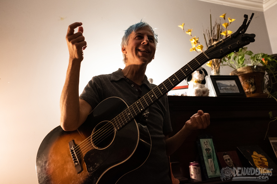 John Vanderslice performing live at the Undertow Livingroom Show on May 7, 2023, in Philadelphia, Pennsylvania.