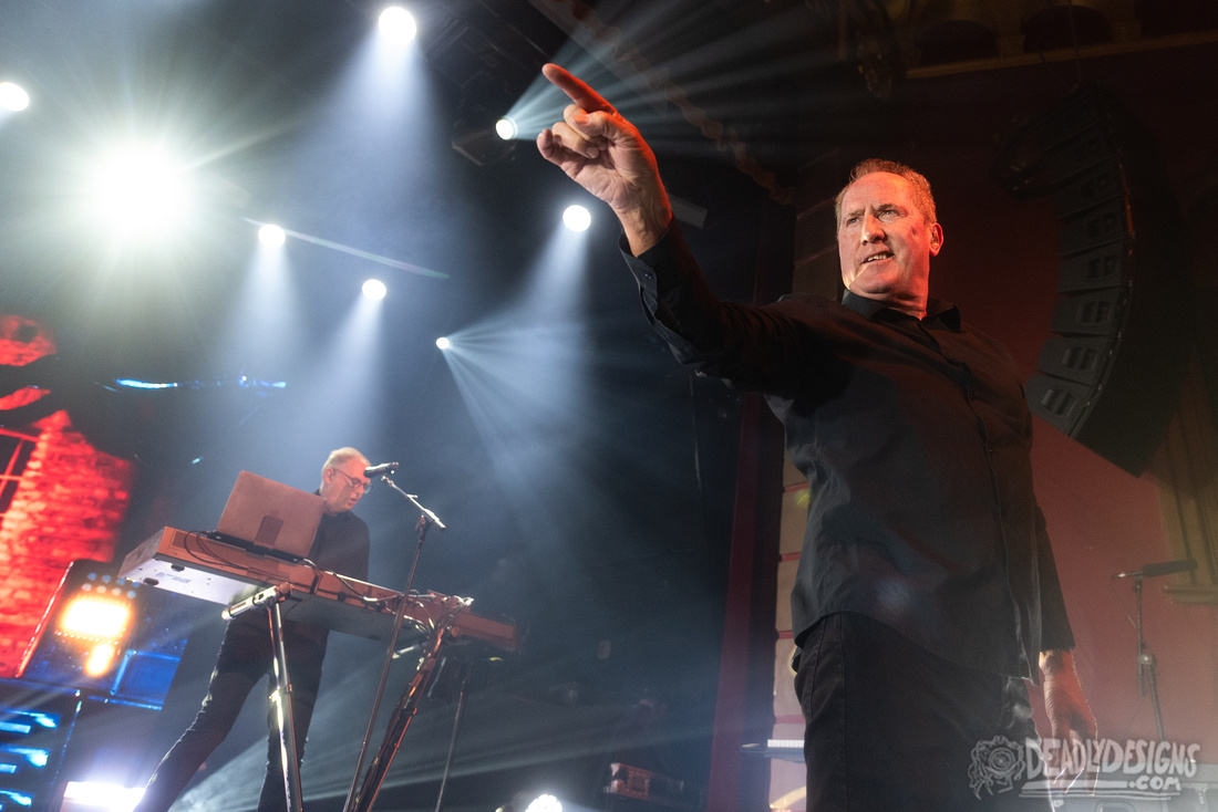 Orchestral Manoeuvres in the Dark performing live at the Buckhead Theatre on May 29, 2025, in Atlanta, Georgia.